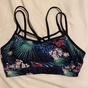 Zella Strappy Floral Sports Bra